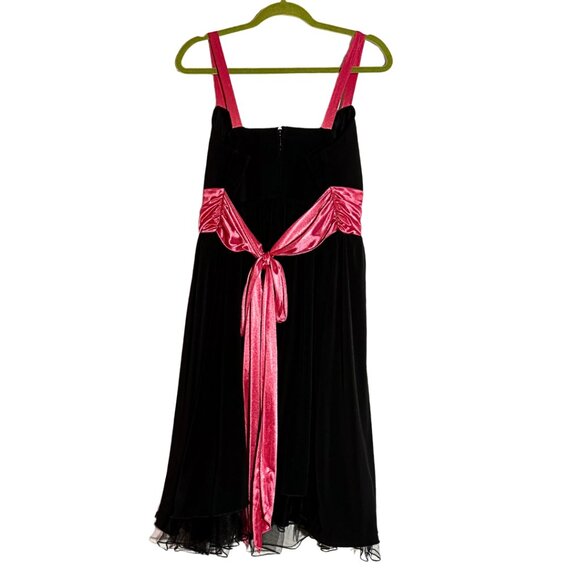 Ruby Rox Black + Pink Y2K Vintage Style Cocktail Dress Women's 18 - Picture 2 of 6